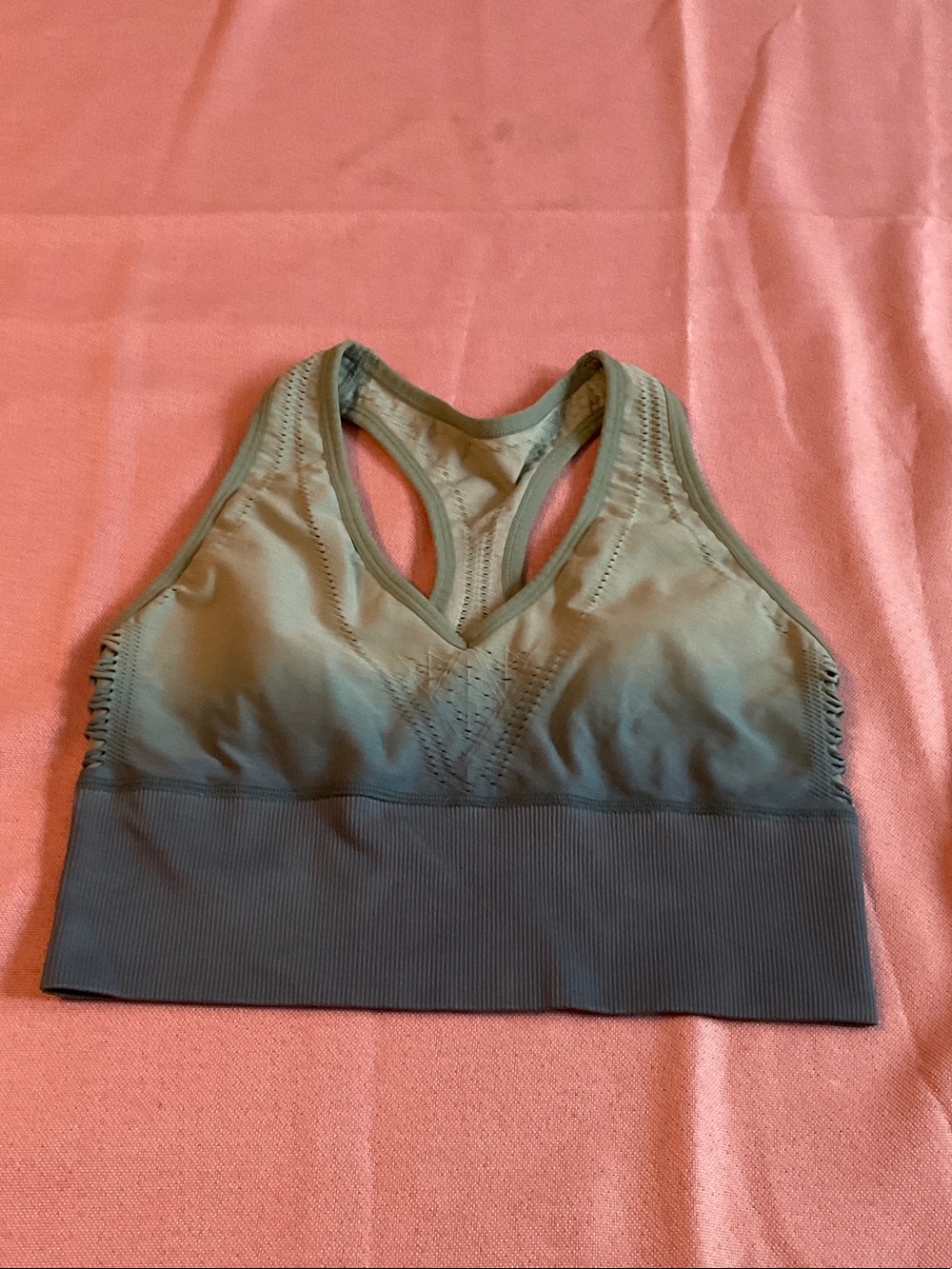 PINK Victoria's Secret Olive Green Seamless Racerback Sports Bralette